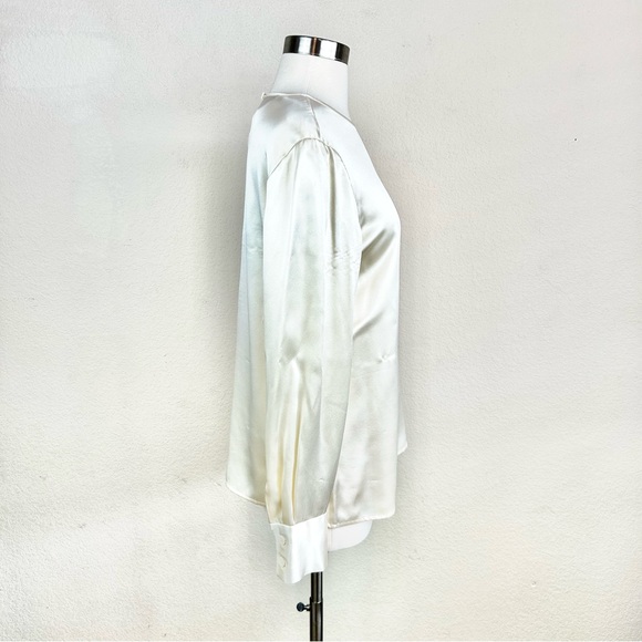 EPISODE Silk Cream Colored Long sleeve Blouse - Picture 5 of 9